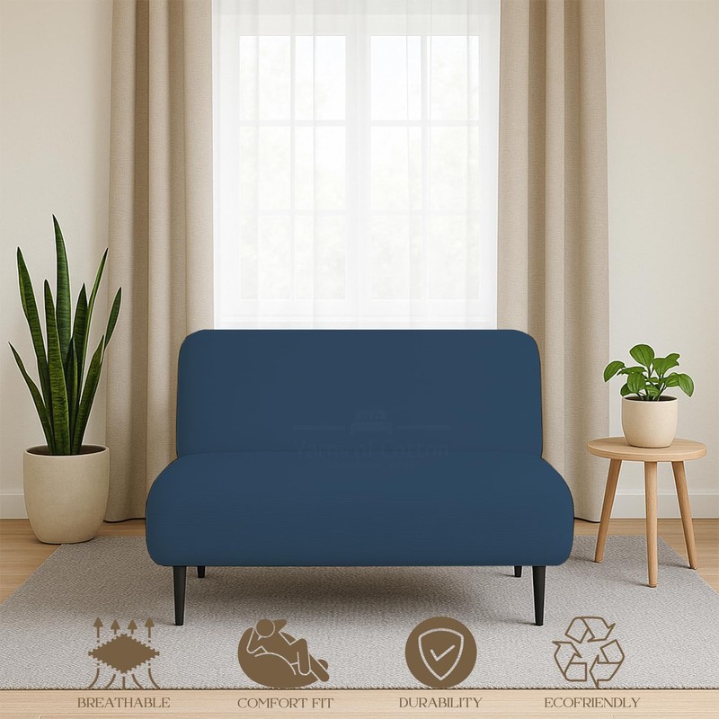 Full Size Armless Futon Covers - 100% Egyptian Cotton 600