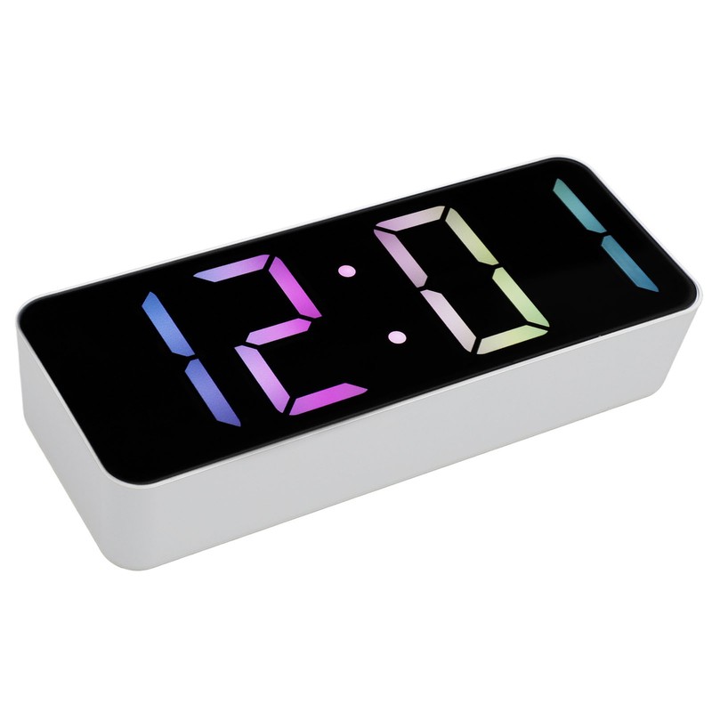 LED Clock Dual Mode Auto Dimming Temperature Display Snooze Function