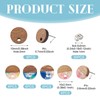 PandaHall 30 Pieces Resin Wood Stud Earrings, 10mm Flat Round