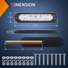 Nilight 4PCS 6LED Amber White Emergency Strobe lights 12V 24V