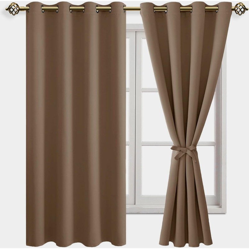 JIUZHEN Cortinas Opacas con Ojales para Dormitorio o salón, 2