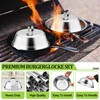 Joyfair Cheese Melting Dome, 2 Pcs Stainless Steel Basting Cover