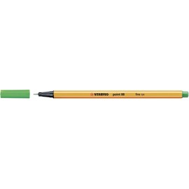 STABILO Point 88 Fineliner Pen,Dark Green,Pack of 10