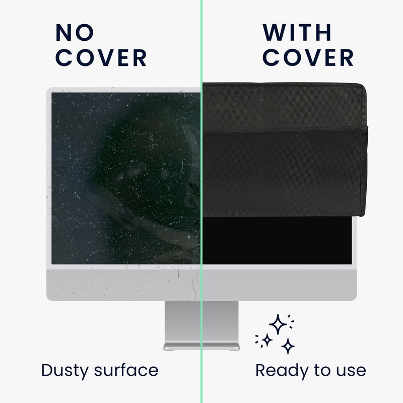 kwmobile Monitor Cover Compatible with 31-32" Monitor - Dust Cover