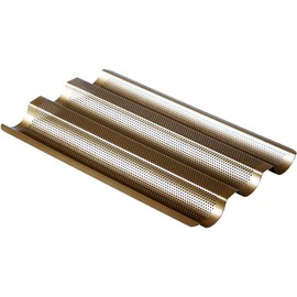 Kilimazart Baguette Tray Non- Stick French Bread Pan Carbon Steel Perforated Baguette Baking Mold