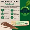 Bless-International-Patchouli 100%-Natural-Handmade-Incense-Sticks Organic-Chemicals-Free-for-Relaxation-Positivity-Yoga-Meditation 12-Inches-1-Hour-Plus-Burning-Time-75-Sticks-7-OZ