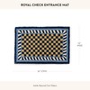 MACKENZIE-CHILDS Entrance Mat, Decorative Outdoor Front-Door Mat, Coir Doormat, Blue-and-White