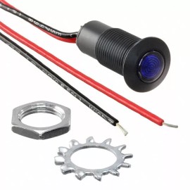 VISUAL COMMUNICATIONS COMPANY LED Panel Mount Indicator, Ruggedized, Blue, 3 VDC, 10.1 mm, 20 mA, 1.3 cd, NEMA