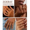 ZOERAY Rings Gold Silver for Men Women Waterproof 18k Gold-Plated