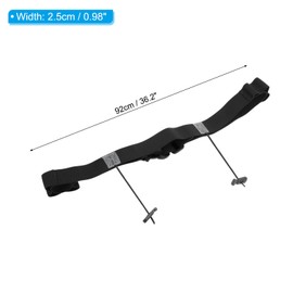 PATIKIL Triathlon Belt Bib Holder, Elastic Marathon Race Number Belt, Marathon Running Belt with 6 Gel Loops for Marathon Racing, Cycling, Black, black