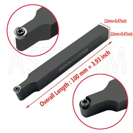 ASZLBYM 11 Pieces RCMT060204 MO Indexable Insert Milling Bits Blade Cutter with 1/2 Inch / 12 mm SRDCN1212H06 Indexable Insert Milling Tool Holder Metal Lathe Cutting Tools