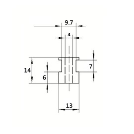 WINSINN GT2 Pulley 16 Teeth 4mm bore 6mm Width 16T Timing Belt Pulley Wheel Aluminum For 3D Printer (Pack of 5Pcs)