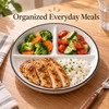 Ceramic Divided Plate – 3-Section Round Food Serving Plate for
