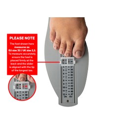 Milam London Professional Family Foot Measure Sizer Device Child/Adult UK Sizes 2-12 / EU Sizes 18-47 (Grey)