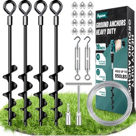 Ground Anchors Heavy Duty Mobile Home Anchor Shed Anchors Kit, 4x19in
