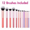 12pcs Makeup Brush Set for Face & Eyes - Soft