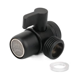 Faucet Valve Diverter Adapter, Switch Faucet Aerator Adapter, Faucet Adapter, 22mm NPT Thread to 1/2" Hose Connector (Black)