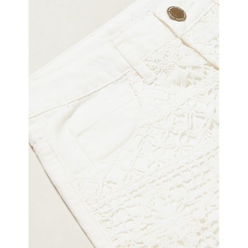 Desigual Girls' Denim_guitarra Shorts, White