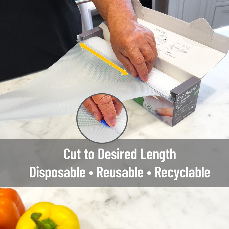 Mind Reader E-Z Board Disposable Plastic Cutting Board, 20 Square