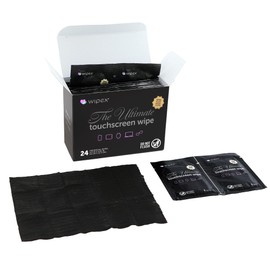 Wipex Screen Wipes for Electronics - 24 Individually Wrapped, Plant-Based Car Screen Cleaner and Computer Screen Wipes, Large Soft Phone Wipes (5.9"x4.92") - (2 Pack)