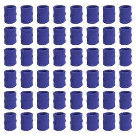 PATIKIL 48 Pack Sports Wristbands Sweat-absorbent Cotton Wristbands for Tennis, Basketball, Running - Blue