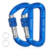 Gabbro Carabiner Clips Heavy Duty 12kN (2697 lbs), | Locking,