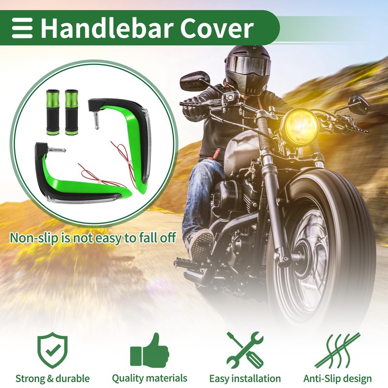 Partuto 7/8" 22mm 15/16" 24mm Motorcycle Hand Grips Cover Kit