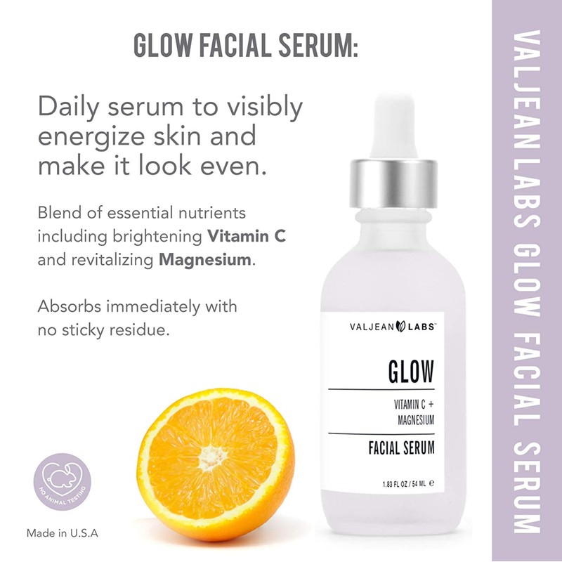 Valjean Labs Facial Serum, Glow, Vitamin C and Magnesium (2