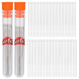 GarfxG 120pcs Beading Needles Straight Beading Needles for Jewelry Making, Size 10 and Size 11 Fine Thread Seed Beads Needles with Storage Tube for Bead & Sequin Embroidery Crafting DIY