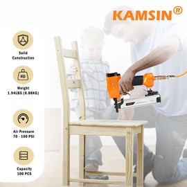 P625 23 Gauge Pneumatic Pin Nailer Accepts 3/8" to 1" Pin Nails, Headless Pinner/Pin Nail Gun for Cabinet, Windows, Doors, and Woodworking