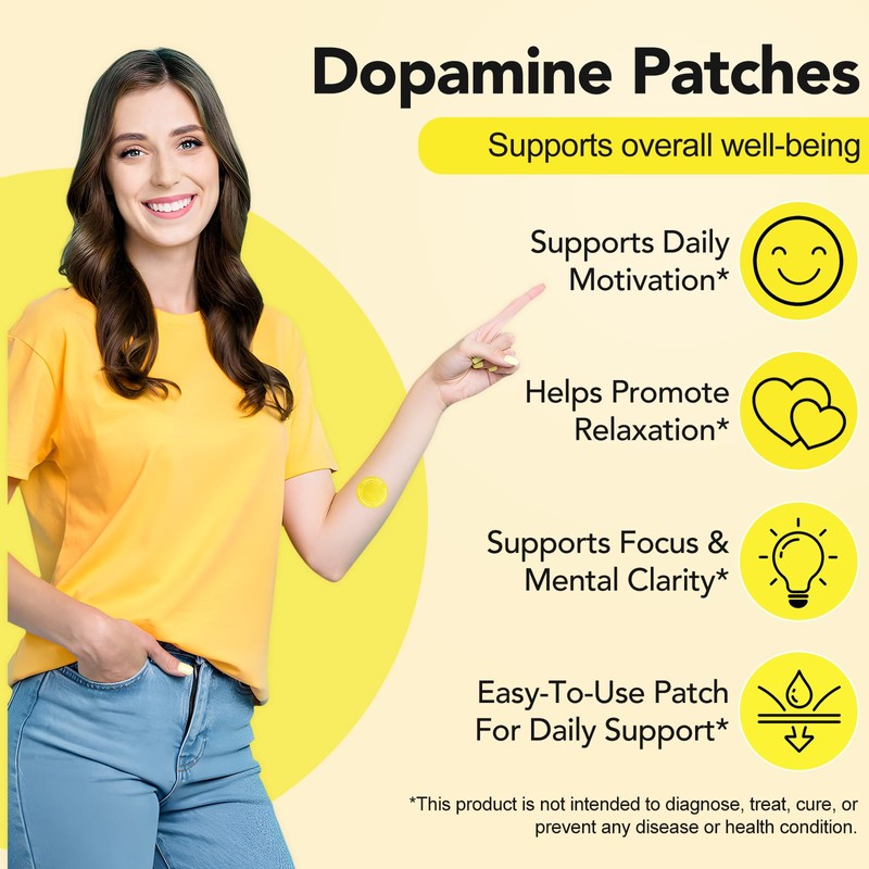 Dopamine Patches Extra Strength, Mood Support Body Care Patch, Dopamine