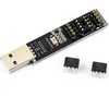 Tiny AVR Programmer Black and 2pcs ATTINY85-20PU Chips