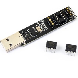 Tiny AVR Programmer Black and 2pcs ATTINY85-20PU Chips