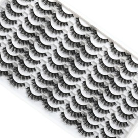 KSYOO False Eyelashes 40 Pairs 3D Fluffy Lashes Pack Bulk Wholesale Strip Lashes