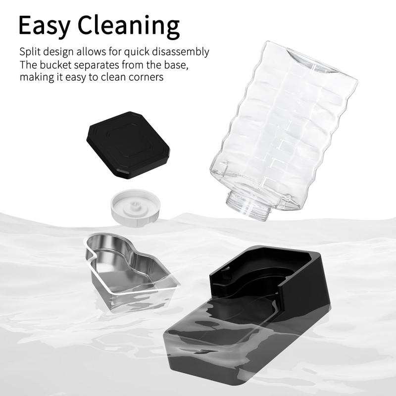 RIZZARI 10L Gravity Dog Water Bowl Dispenser: Wide Mouth Filter-Free