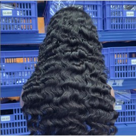 V Part Human Hair Half Wig Curly Indian Remy Hair U Part Wigs No Leave Out Glueless 3 in 1 Flip Over Half Wig No Lace No Gluestyle: half wig wavy curly(indian curly), color: natural color, Stretched Length: 12 inches