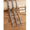 HAQUIL Stainless Steel Square Byzantine Link Chain Necklace, Jewelry Gift