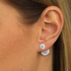 SilberDream SDO8516W Women's Stud Earrings 925 Silver Tribal Design White