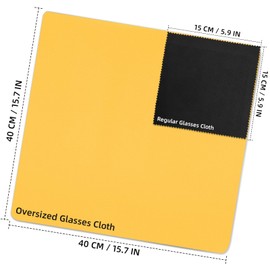 Microfiber Glasses Cleaning Cloth 20pcs Soft Foam Anti-Slip Nose Pads Set Cleaning Cloth for Camera Lens, Screens, Car Mirrors - Yellow