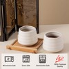 YumiPLUS 4pcs Ceramic Tea Cup Set – 160ml 5.4OZ Porcelain