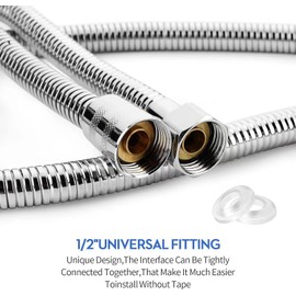 OIETON Shower Hose Extra Long 196 Inches, Flexible Stainless Steel Handheld Shower Hose, Anti-Explosion Anti-Kink Leakproof Hose,Brass Connectors, Replacement Metal Extension Shower Hose