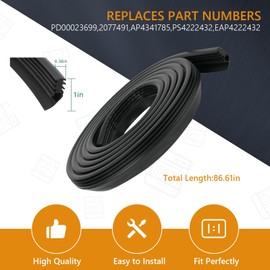 DD62-00043A Dishwasher Tub Seal Door Gasket Replacement by Gattaidar Compatible with Whirlpool Kenmore Maytag Crosley Replaces 2077491 PS4222432 AP4341785 EAP4222432