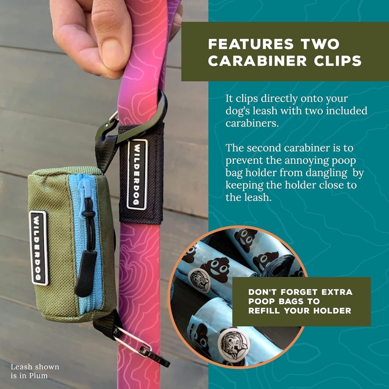Wilderdog Dog Poop Bag Holder - Seafoam