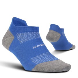 Feetures - High Performance Cushion - No Show Tab - Athletic Running Socks for Men and Women - True Blue - Size Small