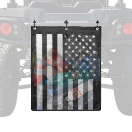 Universal Trash Sack ATV UTV Mesh Trash Bag Large Storage Bag Teslin Compatible with Polaris RZR, CFMOTO, Can-Am, Teryx, Arctic Cat, Golf Cart, Pioneer, Boat(American Flag Print)
