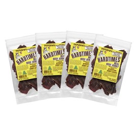 Hardtimes Handcrafted Beef Jerky - Teriyaki Flavor - 4 Pack of 2.25 oz. Bags