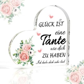 Aunt Gift Aunt Gift for Aunt Gifts Christmas Best Aunt Gift Heart Shaped Acrylic Plaque Christmas Gift Aunt from Niece Gifts for Aunt Birthday Gift for Aunt