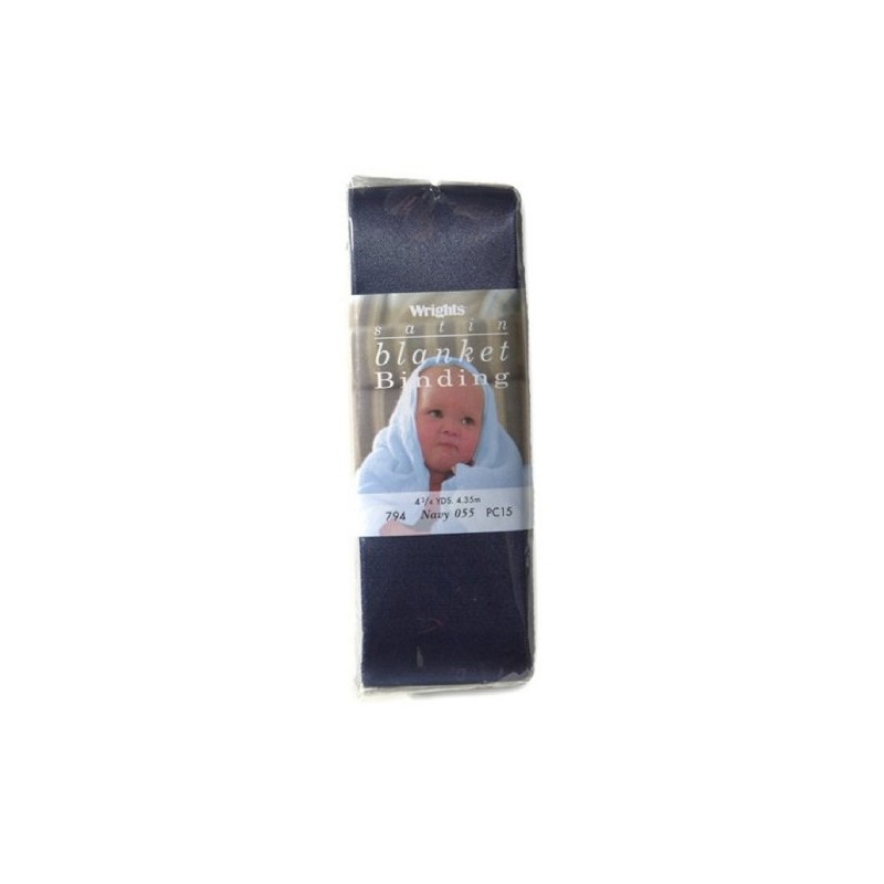 Wrights 117-794-055 - Cinta para Manta de satén, Color Azul