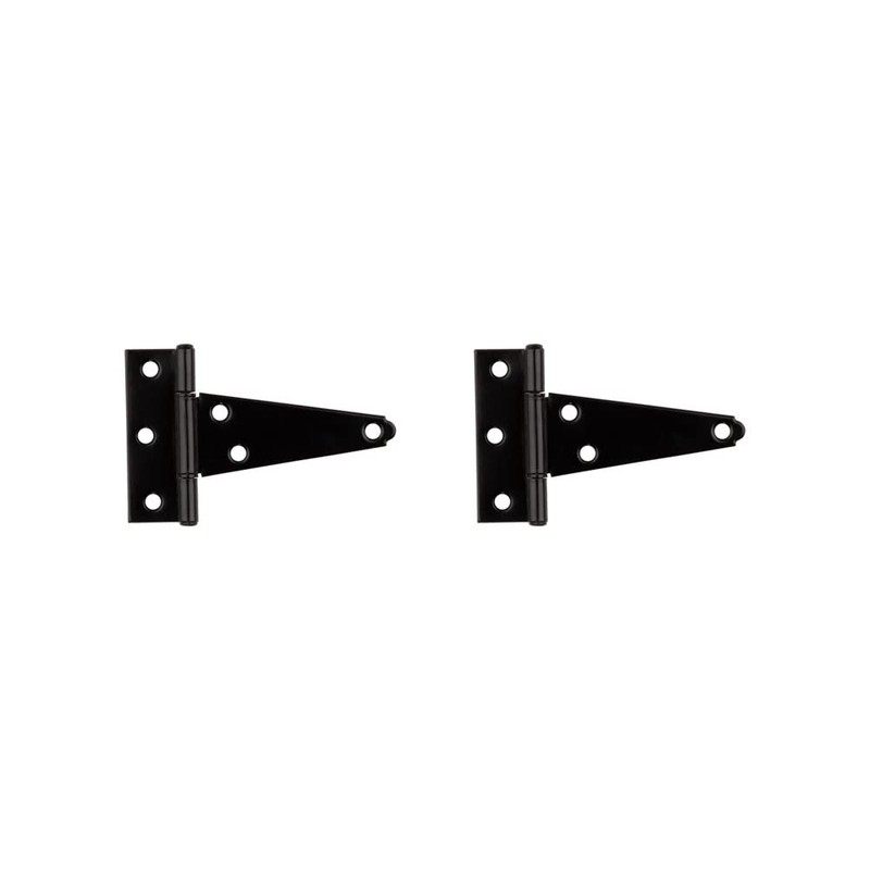 National Hardware N129-007 V286 Extra Heavy T Hinges in Black,