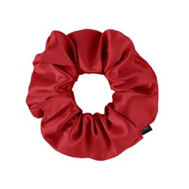 THXSILK Hair Silk Scrunchies for Women Pure Mulberry Silk Hair Cute Ring Ties Scrunchies for Girls Women's Thick Hair, Red